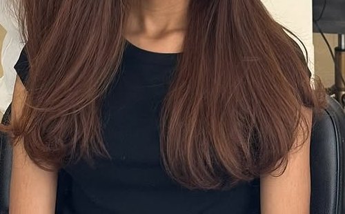 Long brunette layers with a soft blow-dry